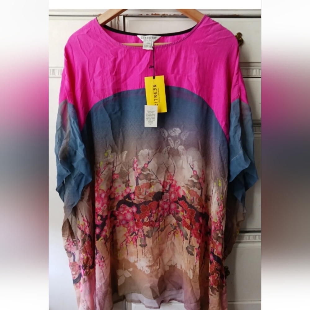 NWT CITRON SILK BLOUSE SIZE 2X